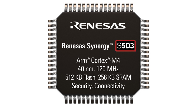 Renesas S5D3 Synergy MCU chip image