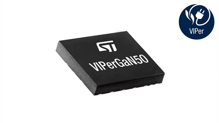 STMicroelectronics VIPERGAN50 - front side of the chip