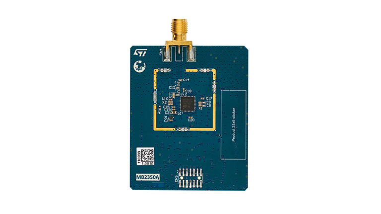 Top side of STMicroelectronics STM32WBA2x
