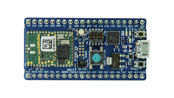 Evaluation Kit for the STM LoRa® Module - top side of the board