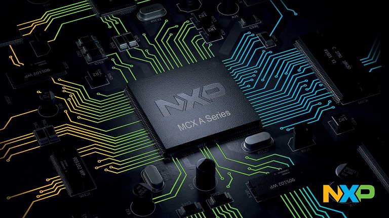 NXP's MCX A Series MCU - top side of the chip
