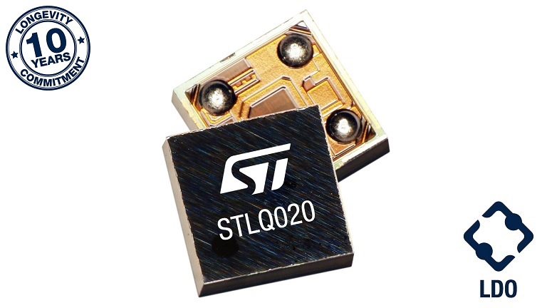  STMicroelectronics  STLQ020 - front and back side of the chip 