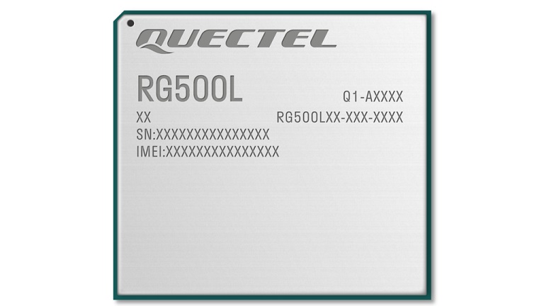 Quectel 5G RG500L series - front side of the module
