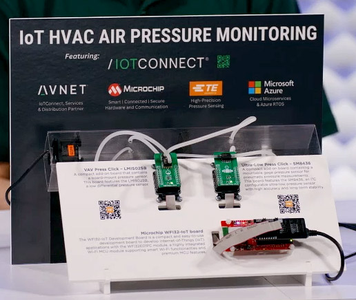 IoT HVAC Air Pressure Monitoring Demo Display