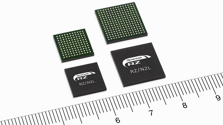 Renesas RZ/N2L - Front and back side of the chip 