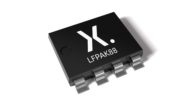 Top side of Nexperia's 50/55V MOSFETs in LFPAK88 package