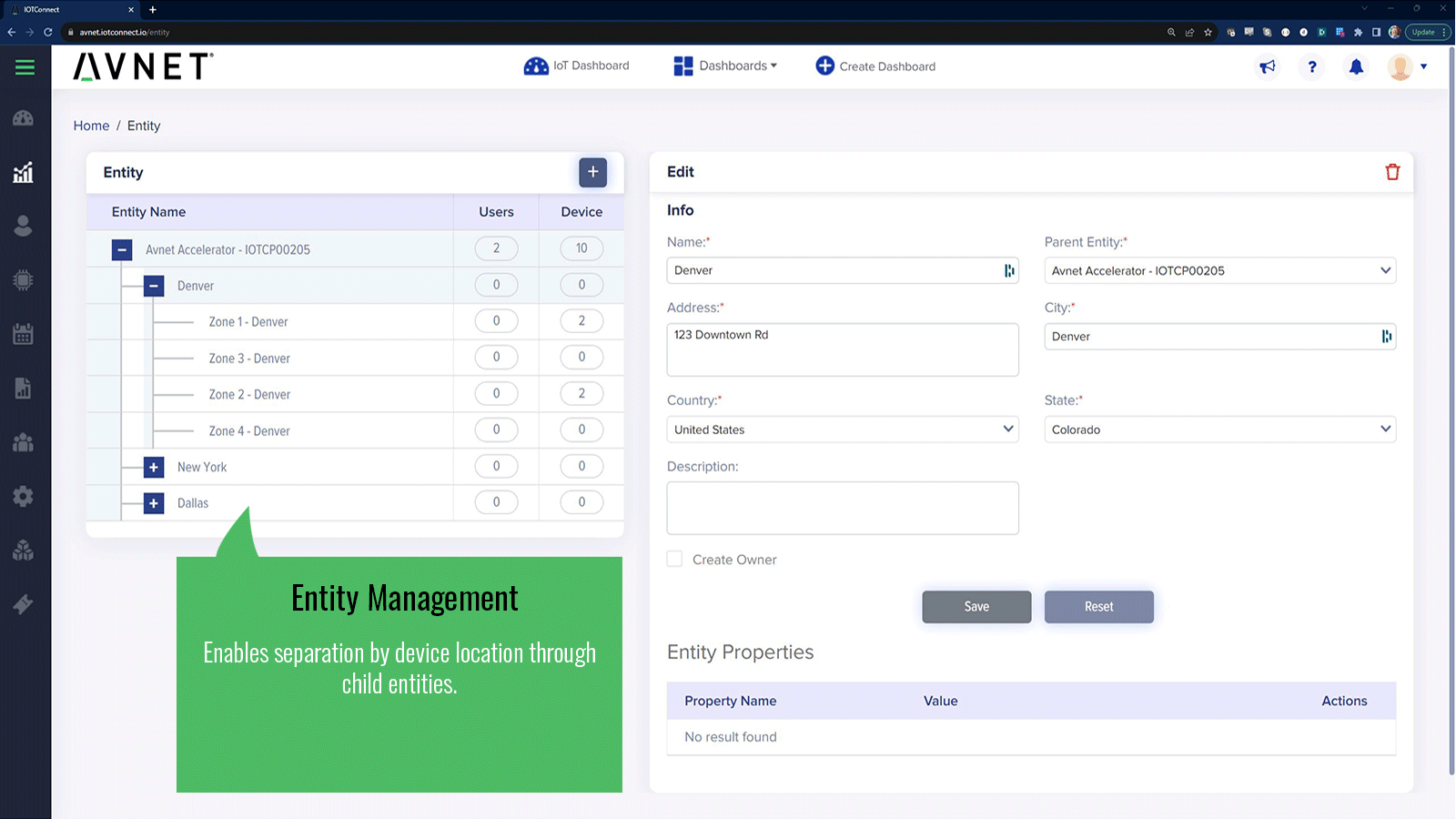 IoTConnect application screen