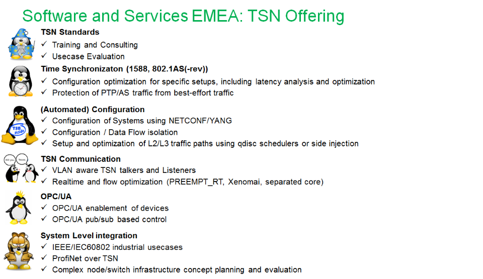 Software and Services EMEA: TSN offering