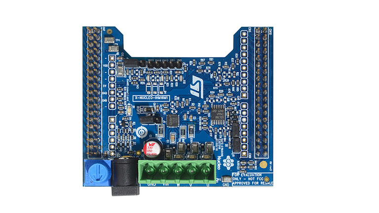 STMicroelectronics X-NUCLEO-IHM16M1 - front view of the board