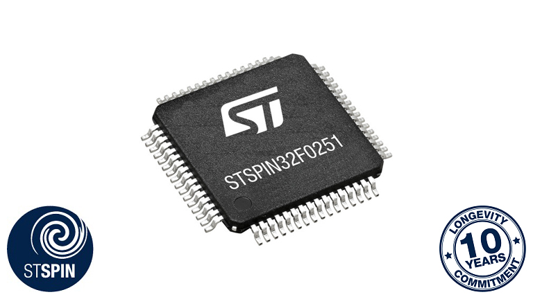 STMicroelectronics STSPIN32F0251 - front side of the chip