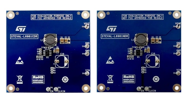 STMicroelectronics STEVAL-L6981CDR and L6981NDR evaluation boards