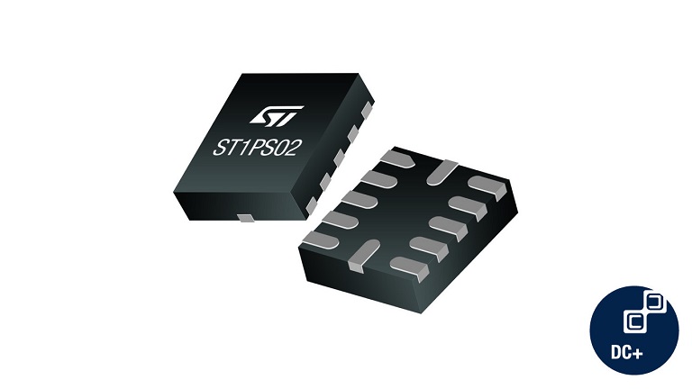  STMicroelectronics  ST1PS02 - front and back side of the chip 