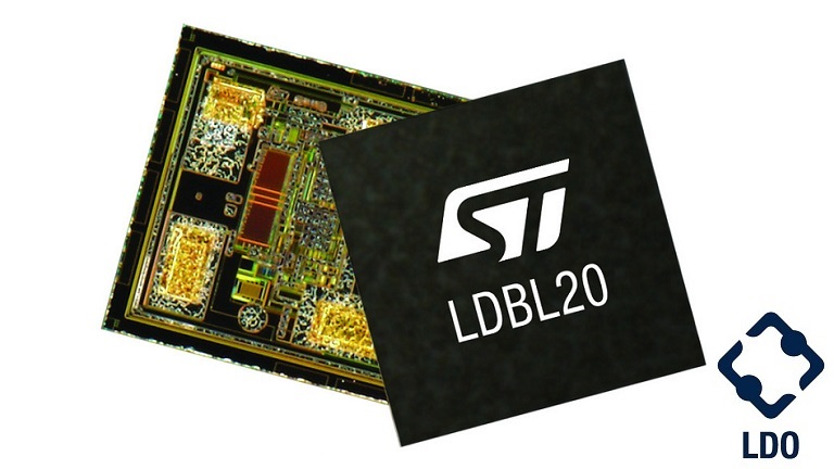  STMicroelectronics LDBL20 - front and back side of the chip 