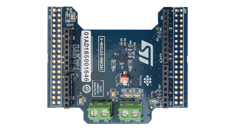 STMicroelectronics X-NUCLEO-IHM13A1 - front view of the board