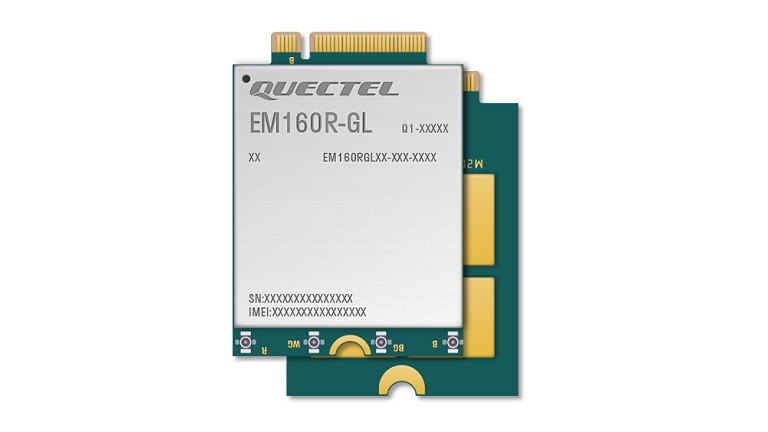Quectel LTE-A EM160R-GL - front side of the module