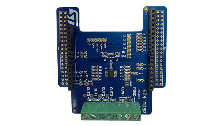STMicroelectronics EV-VNQ9080AJ - front view of the board
