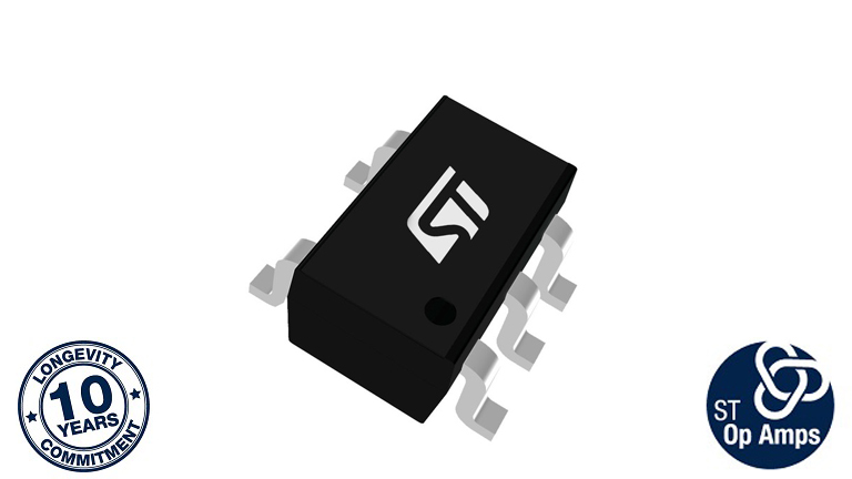 STMicroelectronics TSX711 - side view of the operational amplifier