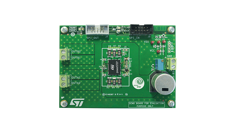 STMicroelectronics EVLPOWERSTEP01 - front view of the board
