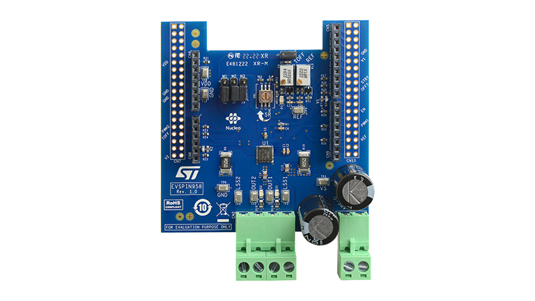 STMicroelectronics EVSPIN958 - front view of the board
