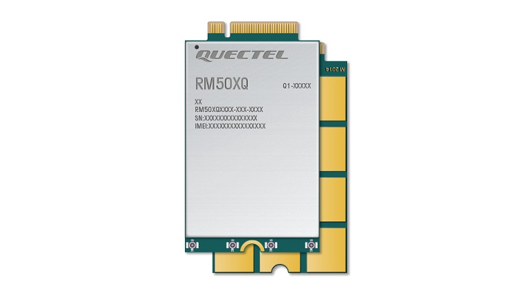 Quectel 5G RM50xQ series - front side of the module