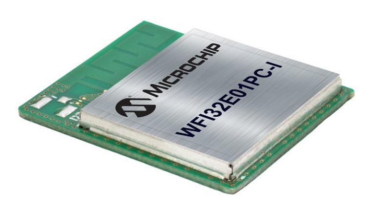 Microchip's WFI32E01PC Wi-Fi MCU module - top side