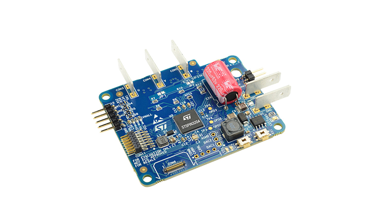 STMicroelectronics EVLSPIN32G4-ACT - front side view of the board