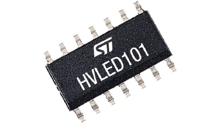 STMicroelectronics HVLED101 - top view of the controller