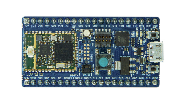 Top side of Evaluation Kit for the Renesas LoRa® Module