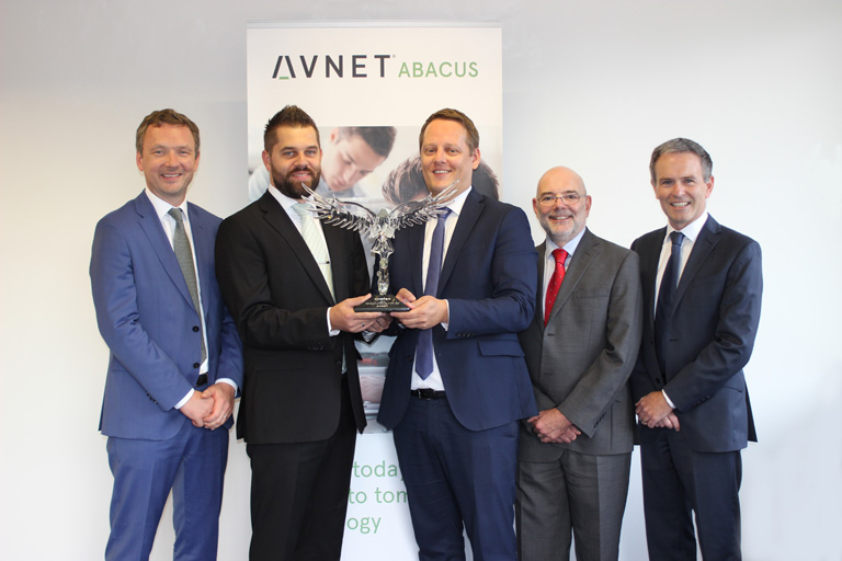 Molex team presents Avnet Abacus team with distribution award