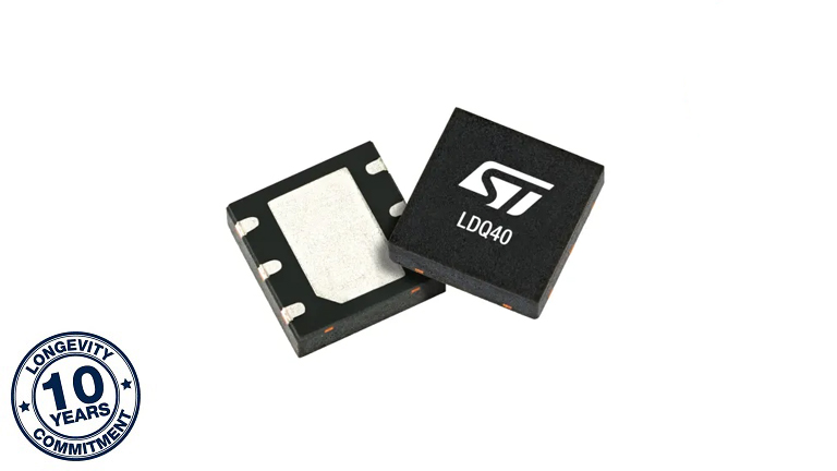 STMicroelectronics LDQ40 - front and back side of the LDO