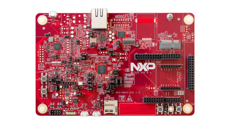 NXP MCX-N9XX-EVK evaluation kit - top view