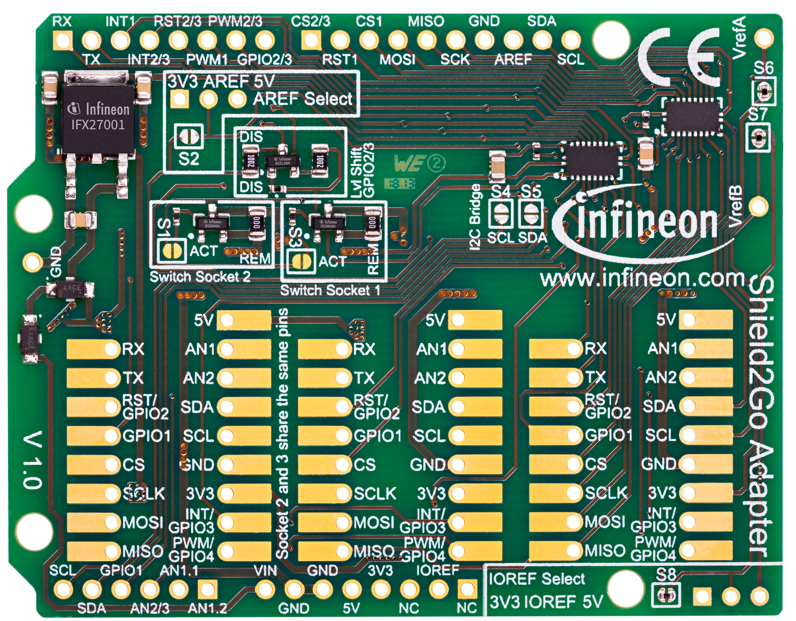 Image of Shield2Go Adapter board