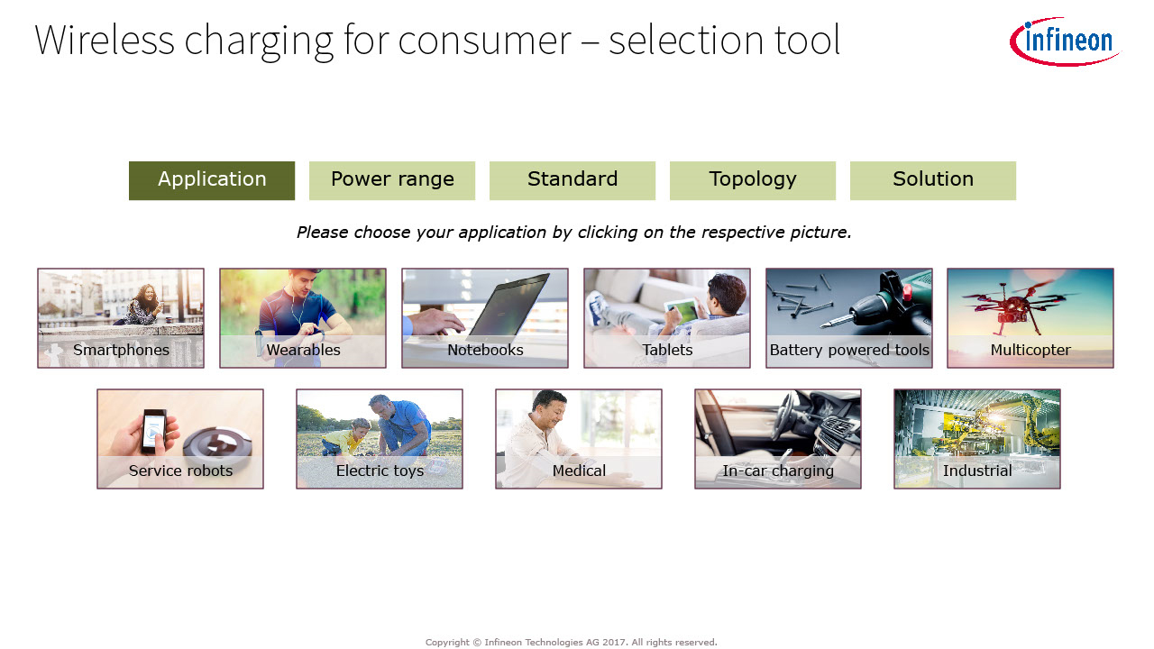 Image of Wireless charging selection tool