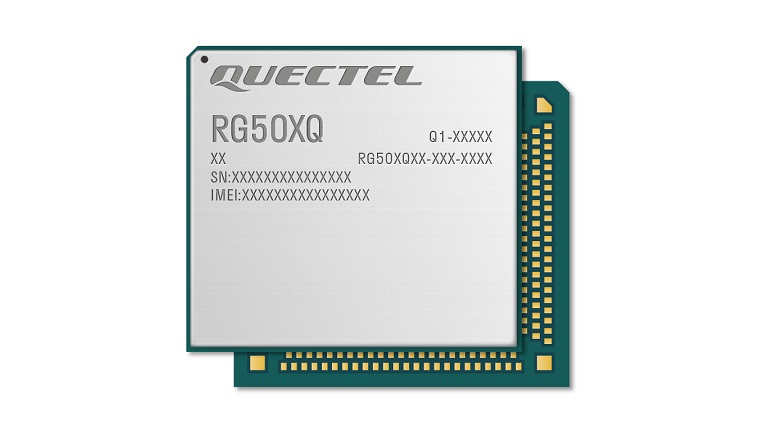 Quectel 5G RG50xQ series - front side of the module