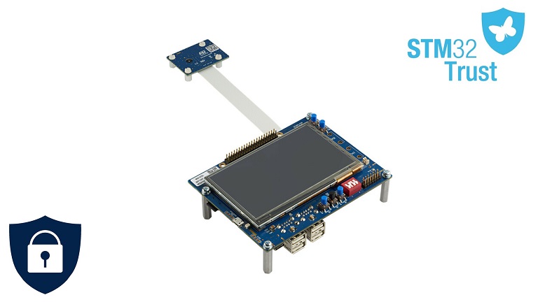 STMicroelectronics STM32MP135F-DK discovery kit - top side of the board