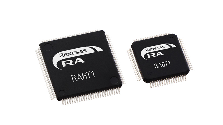 Renesas RA6T1 - 100 pins and 64 pins in LQFP package