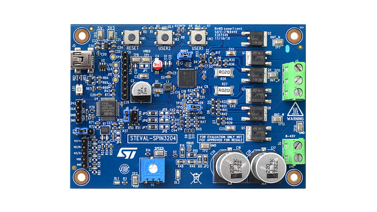 STMicroelectronics STEVAL-SPIN3204 - front view of the board
