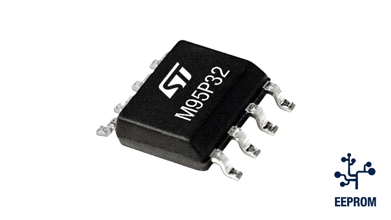 STMicroelectronics M95P32-I EEPROM - top side